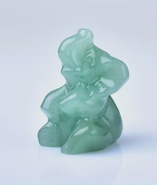 Handgesneden Kristallen Olifant - Natuursteen Decoratie & Meditatie Steen (3.5cm)