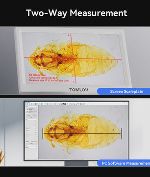 TOMLOV DM301 Max Digitale Biologische Microscoop - 1200x Zoom met 7" Scherm voor Onderwijs