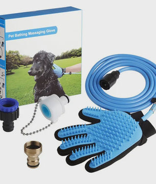 Honden Douchehandschoen met Masserende Borstels en Waterstraal