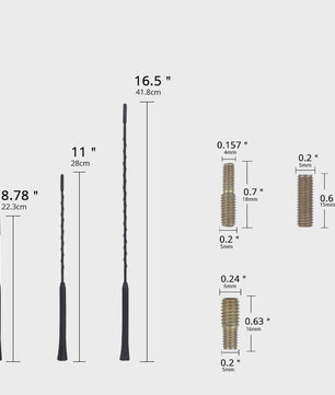 Universele Auto Dakantenne 9/11/16 Inch - FM/AM Radio Signaal Versterker
