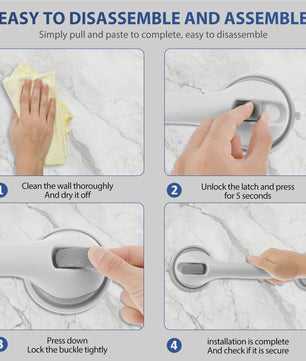 Veiligheidsbeugel Douche & Bad - Anti-slip Handgreep met Zuignappen - Zonder Boren