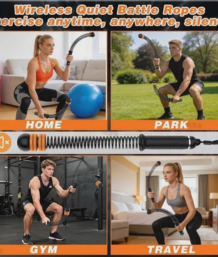 Touwloze Battle Rope met Verstelbare Weerstand: Full Body Workout voor Thuisgym