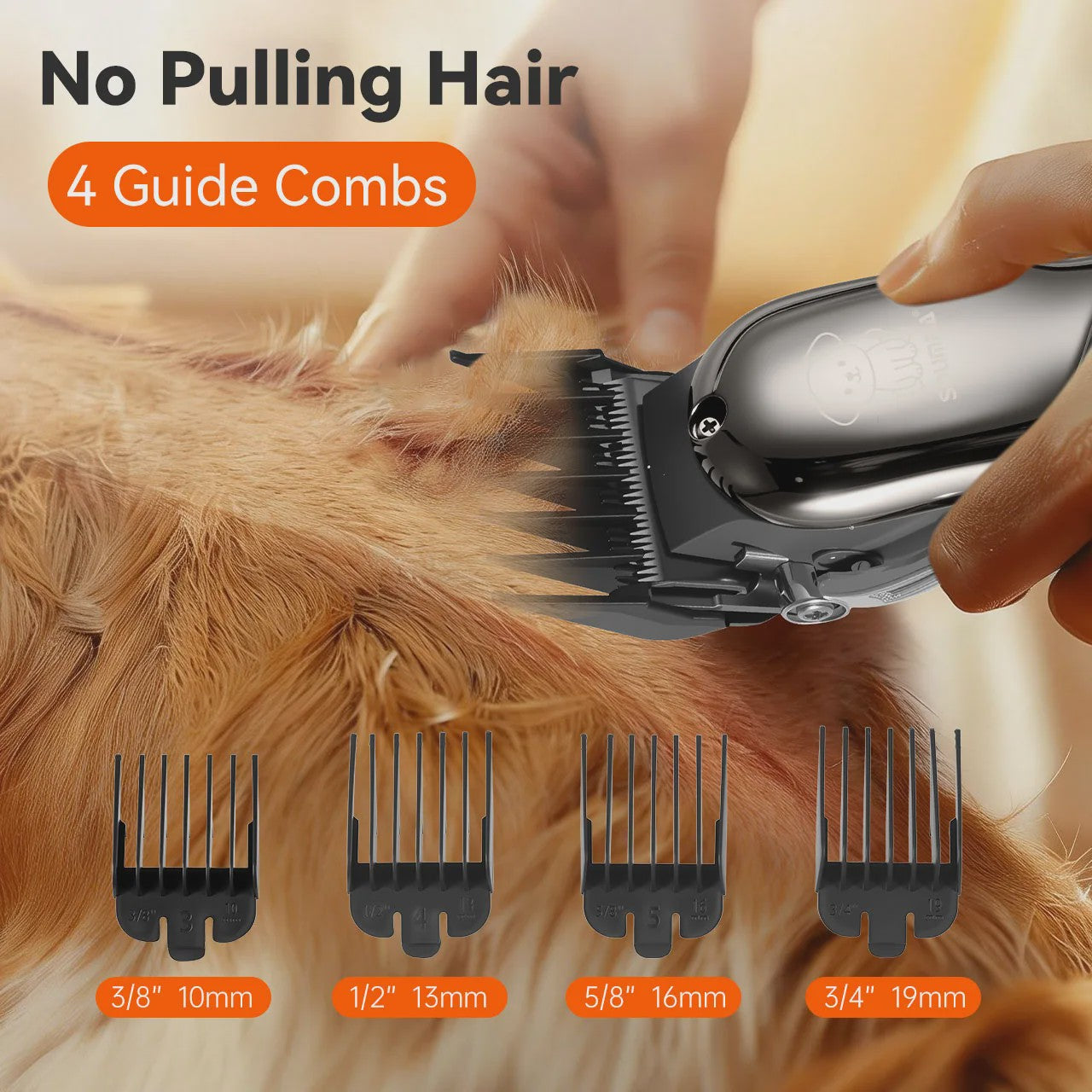 Solimpia Professionele Hond & Kat Trimmer - Krachtige 6500RPM Motor, USB Oplaadbaar, 180 Min Gebruikstijd, Stille Werking