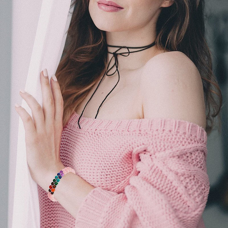 7 Chakra Dubbellaags Edelsteen Armband - Yoga, Meditatie & Helende Kristallen