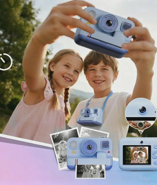 Direct Print Kinder Camera - 1080P FHD Digitale Camera met Selfie Functie & Printpapier
