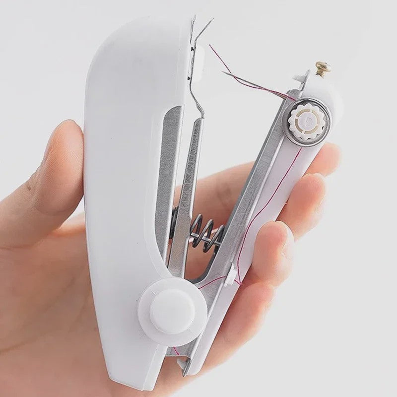 Handzame Mini Naaimachine - Draadloos en Draagbaar voor Snelle Reparaties