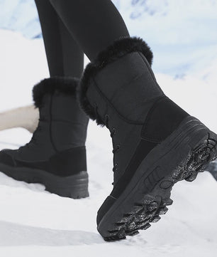 Warme Dames Winter Snowboots - Waterdicht, Antislip & Fleece-Lined Hoge Laarzen