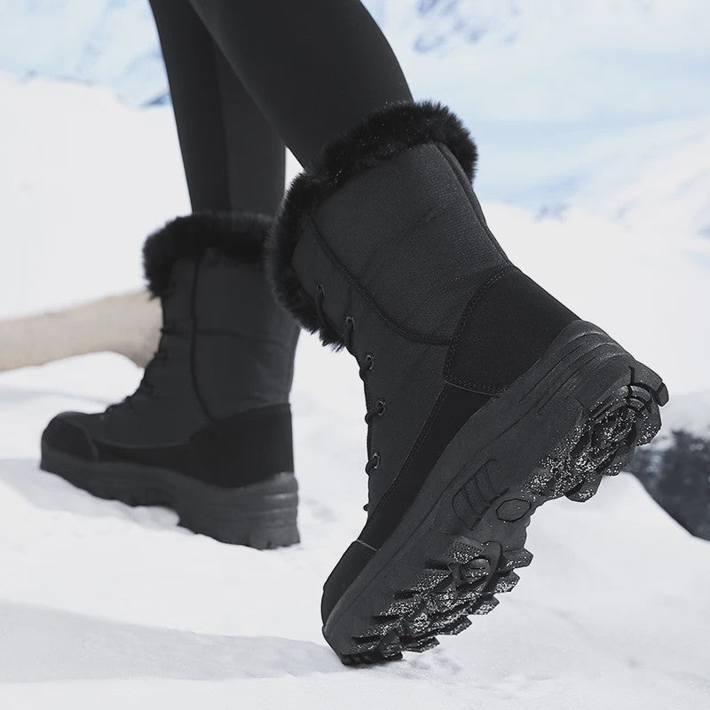 Warme Dames Winter Snowboots - Waterdicht, Antislip & Fleece-Lined Hoge Laarzen