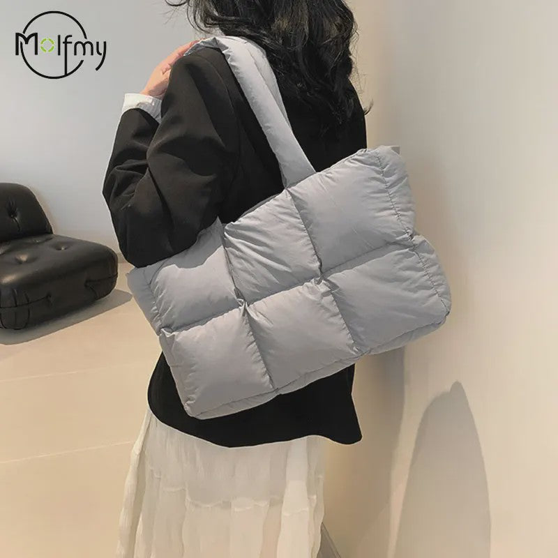 Gewatteerde Dames Shopper Tas - Retro Trendy, Grote Capaciteit & Waterdicht