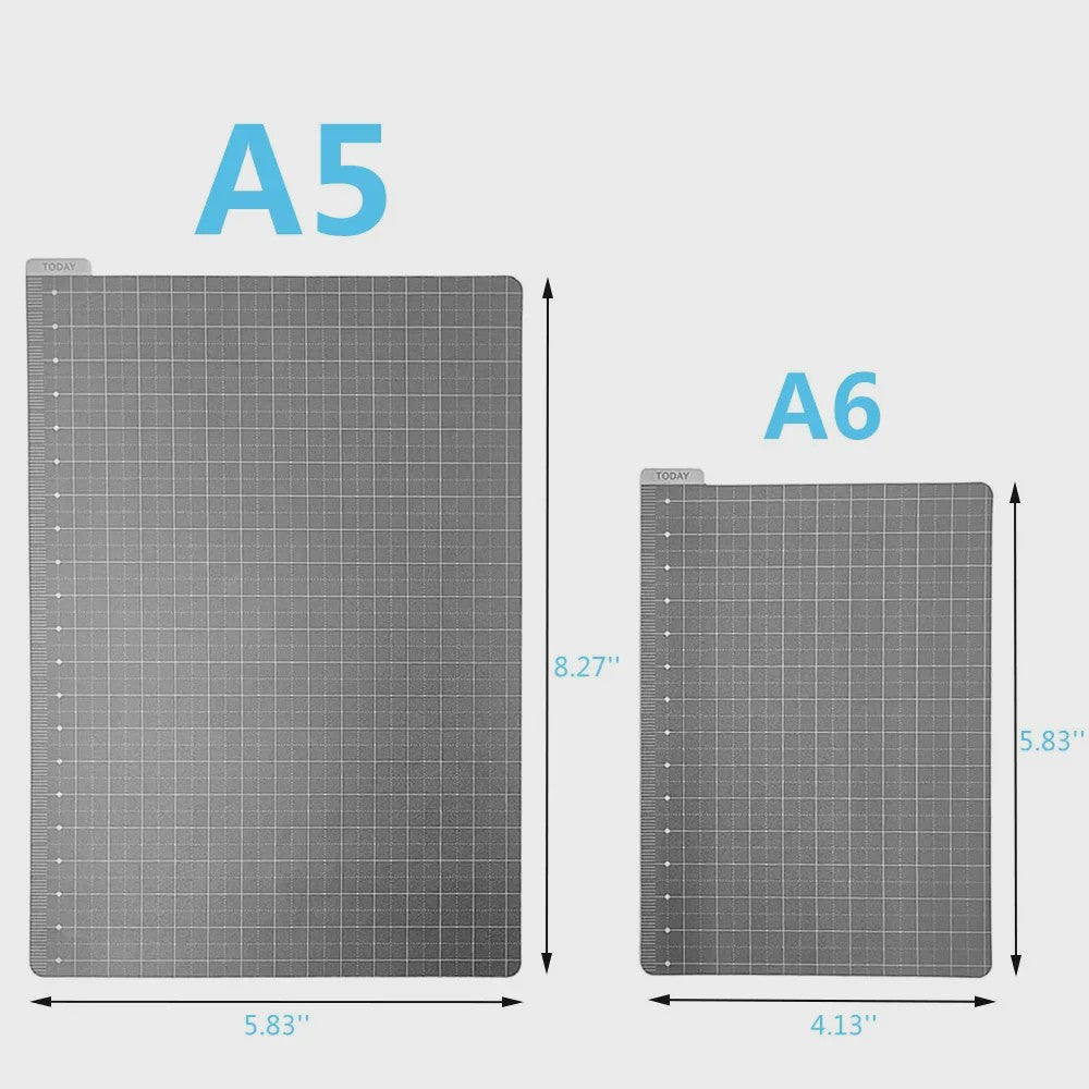 Snijmat & Liniaal Set A5/A6 - PVC Grid Mat voor Tekenen, Knutselen & Naaien