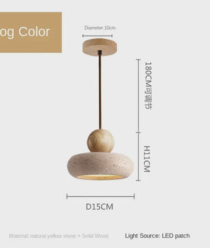 Vintage Hanglamp met Natuurlijke Gele Agaat Steen - Sfeervol voor Slaapkamer & Restaurant