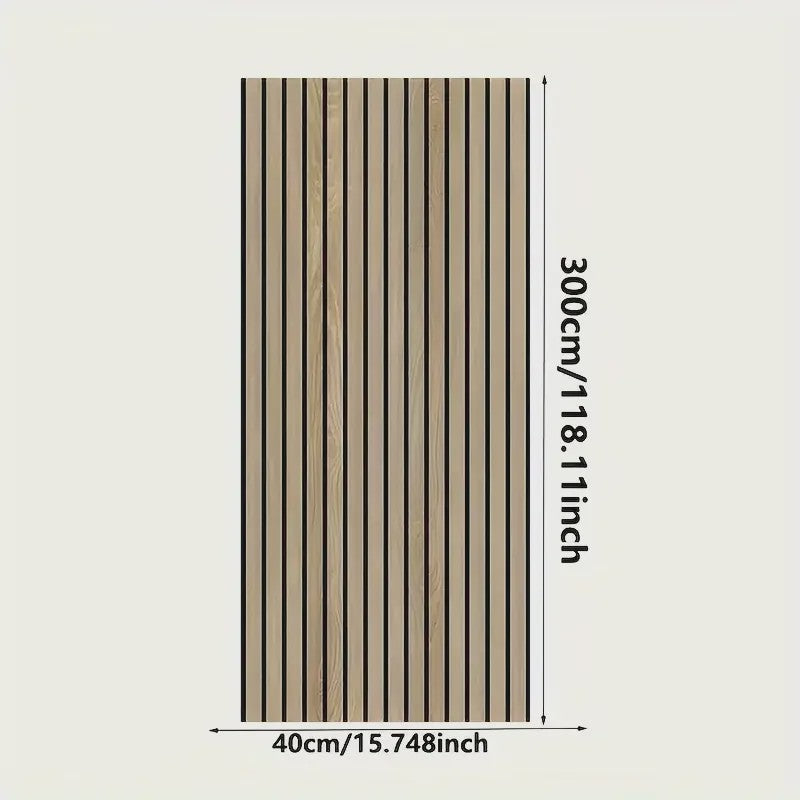 3D Houten Lamellen Behang - Zelfklevend, Waterdicht & Verdikkend - Wanddecoratie