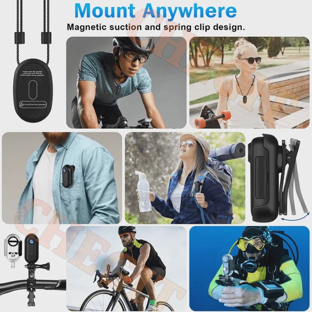 4K Actiecamera Mini - Waterdicht, WiFi, Helm & Fietsmontage