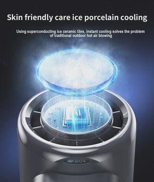 Draagbare Mini Ventilator met IJskoeling & 5200mAh Batterij - USB Oplaadbaar met LED Display