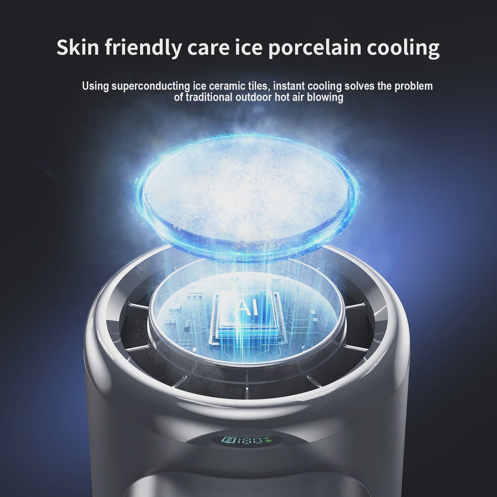Draagbare Mini Ventilator met IJskoeling & 5200mAh Batterij - USB Oplaadbaar met LED Display