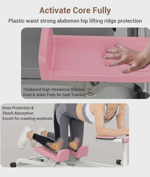 Verstelbare Core Trainer & Abdominal Workout Machine voor Thuis Fitness