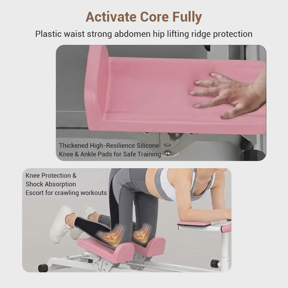 Verstelbare Core Trainer & Abdominal Workout Machine voor Thuis Fitness