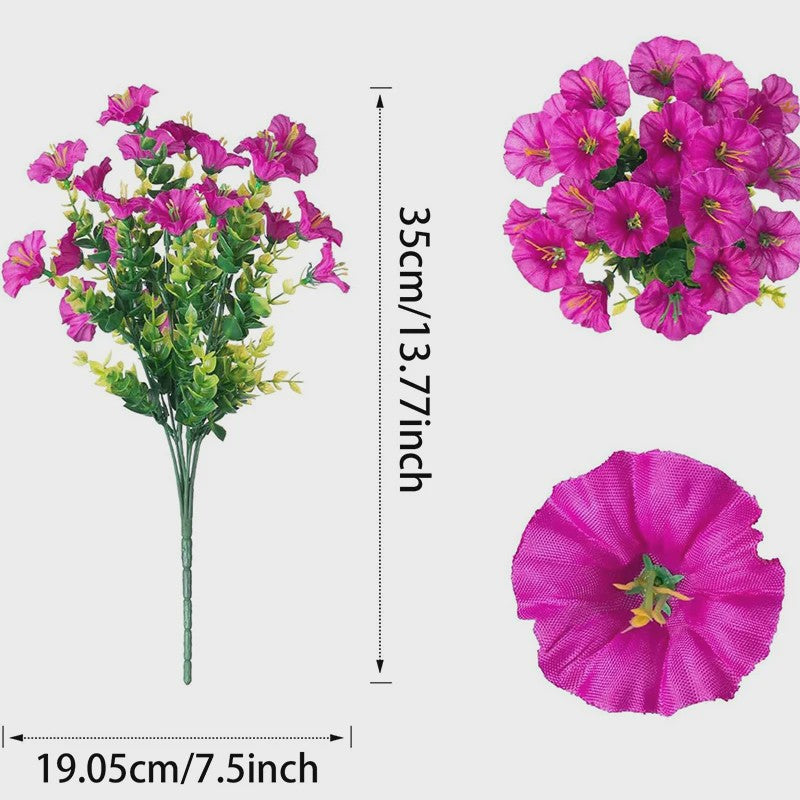 Kunstbloemen Ochtendgloren met Eucalyptus - UV-bestendig, 2/4 Stuks