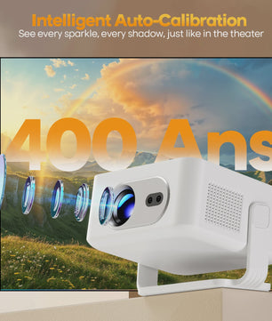 Magcubic HY300Max: Draagbare Projector met Android 14, 400 ANSI, 8K Ondersteuning, Auto Focus & WiFi6