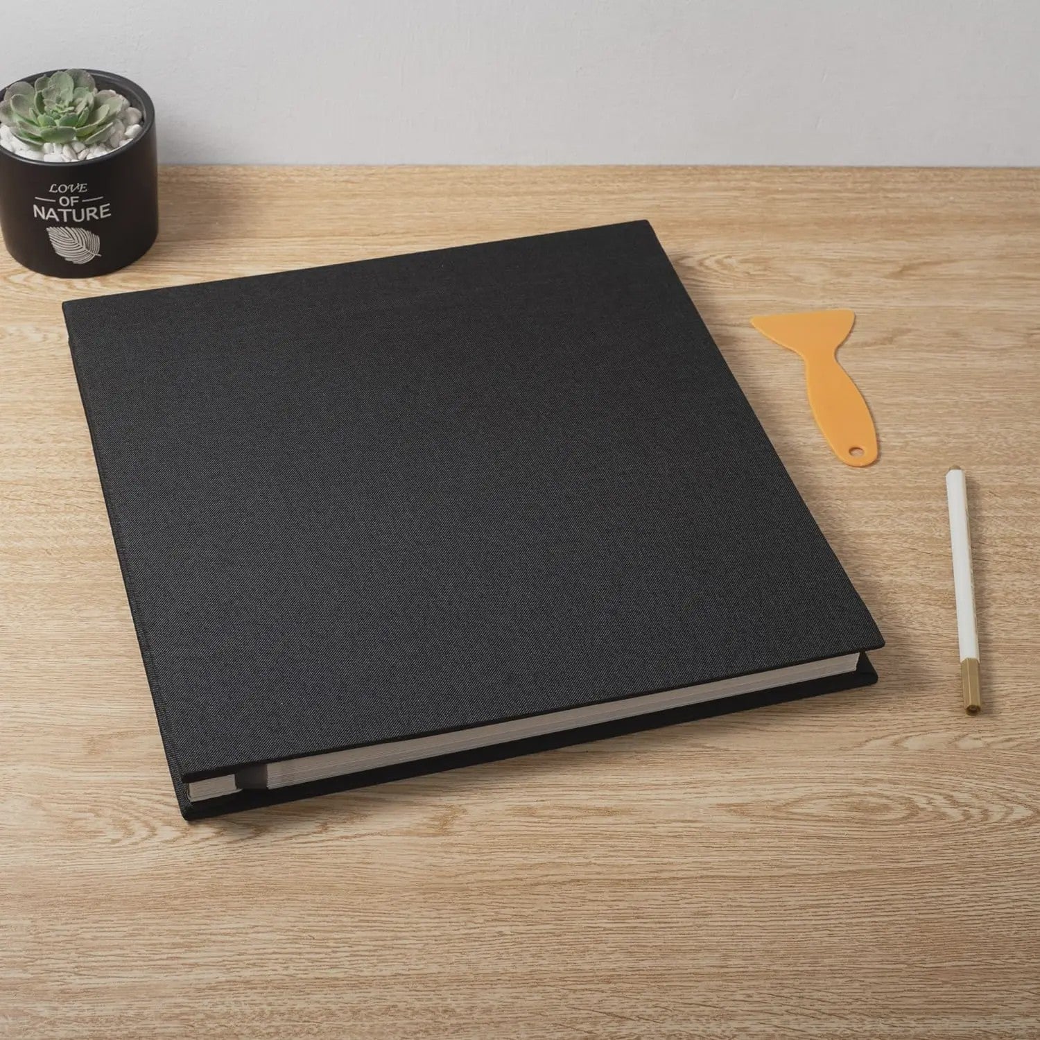 Luxe Linnen Scrapbook Album - Zelfklevend, 40 Pagina's voor 4x6, 5x7, 8x10 Foto's - Inclusief Pen & Tool - Perfect voor Familie & Bruiloft