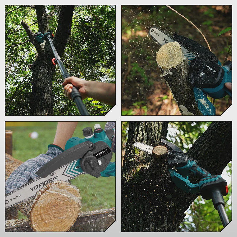 YOFIDRA Telescopische Accu Kettingzaag - 8 Inch Snoerloos Snoeien in Tuin en Boom