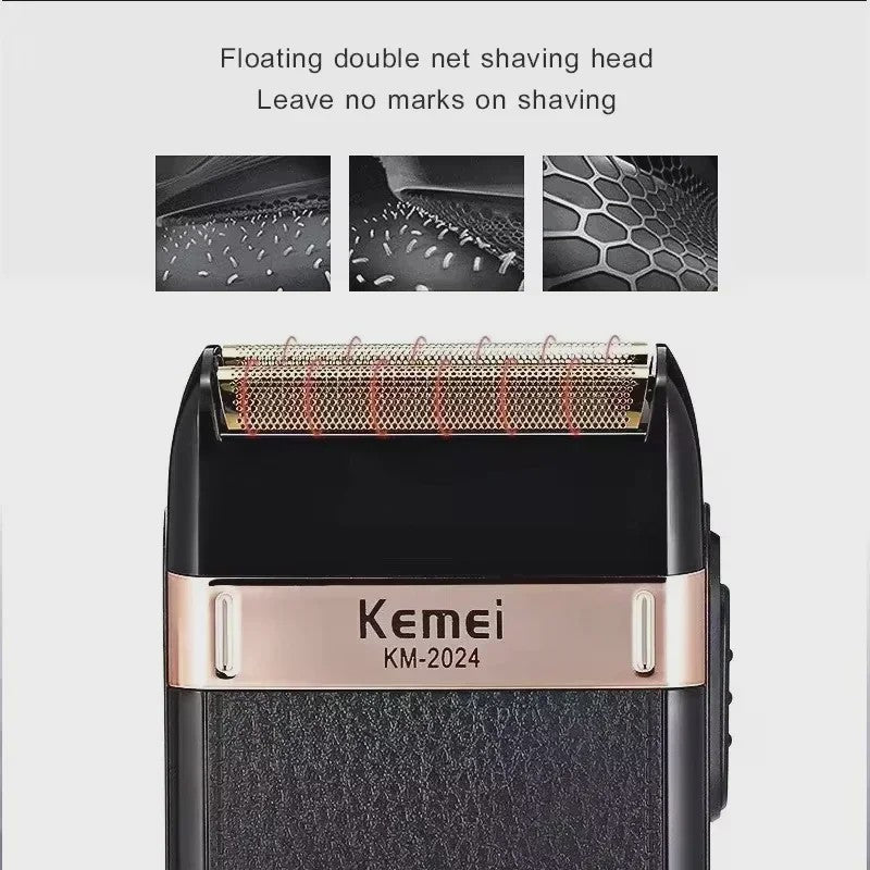 Kemei Professionele Oplaadbare Baard- en Haartrimmer KM-2628 - Goudkleurig