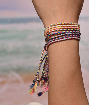 Bohemian Vriendschapsarmbandjes Set (15 Stuks) - Zomerse Beach Style met Tassels