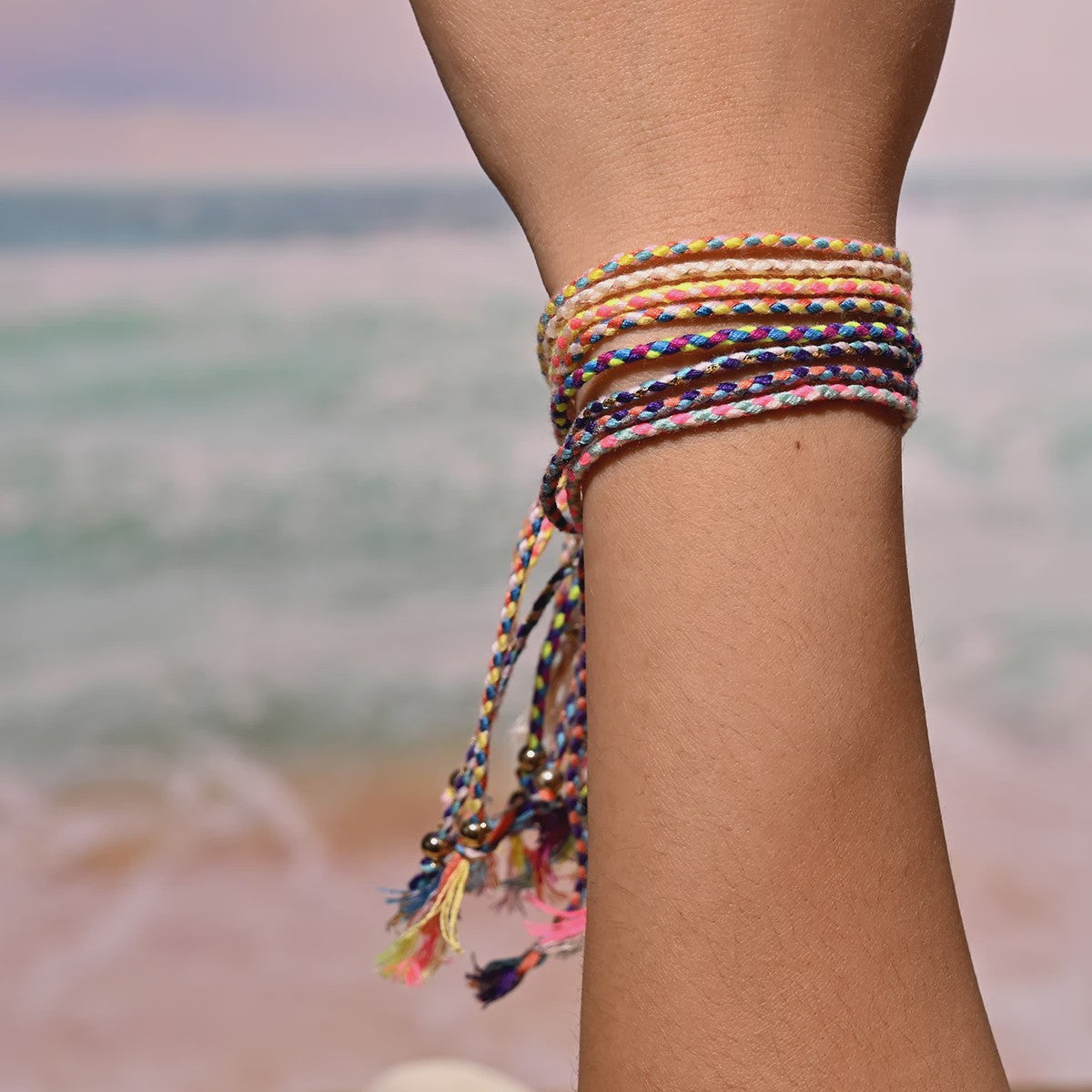 Bohemian Vriendschapsarmbandjes Set (15 Stuks) - Zomerse Beach Style met Tassels