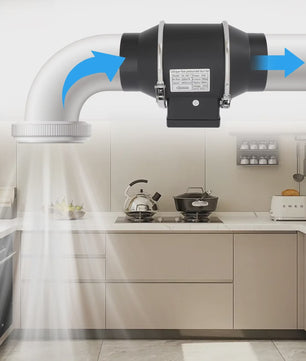 Stille Afzuigventilator 220V - 2600RPM - Voor Keuken, Badkamer & Toilet (HF100/HF150/HF200)