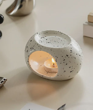 Keramische Oliebrander met Waxinelichtje - Essentiële Olie Diffuser voor Huis & Spa