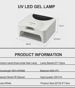 2-in-1 UV LED Nagellamp met Magnetische Basis & Slimme Sensor - Snel Drogen Gel Nagels