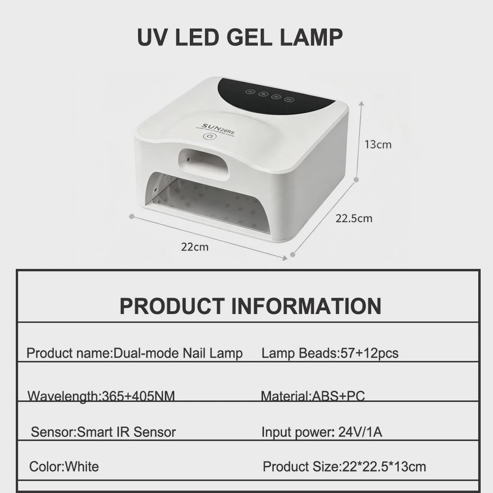 2-in-1 UV LED Nagellamp met Magnetische Basis & Slimme Sensor - Snel Drogen Gel Nagels