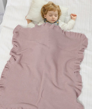 Zachte Gebreide Baby Deken 90x70cm - Wikkeldeken voor Kinderwagen, Ledikant & Reiswieg