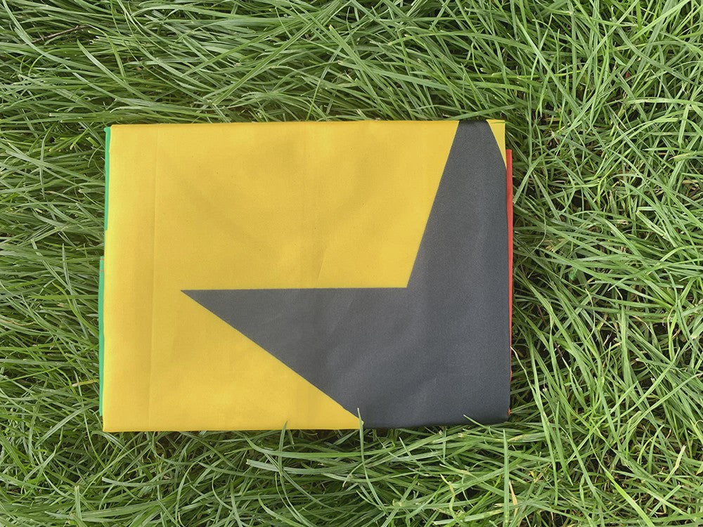 Ghana Vlag 150x90cm - Hoge Kwaliteit Polyester, Dubbelzijdig Bedrukt