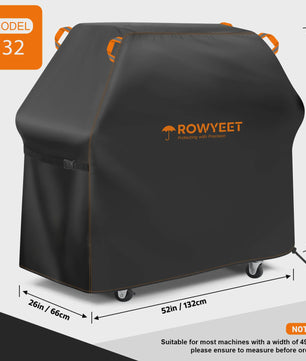 Rowyeet Outdoor BBQ Grillhoes - Waterdicht, UV-bestendig, Verstelbare Pasvorm - Geschikt voor Weber, Nexgrill, Expert Grill en meer