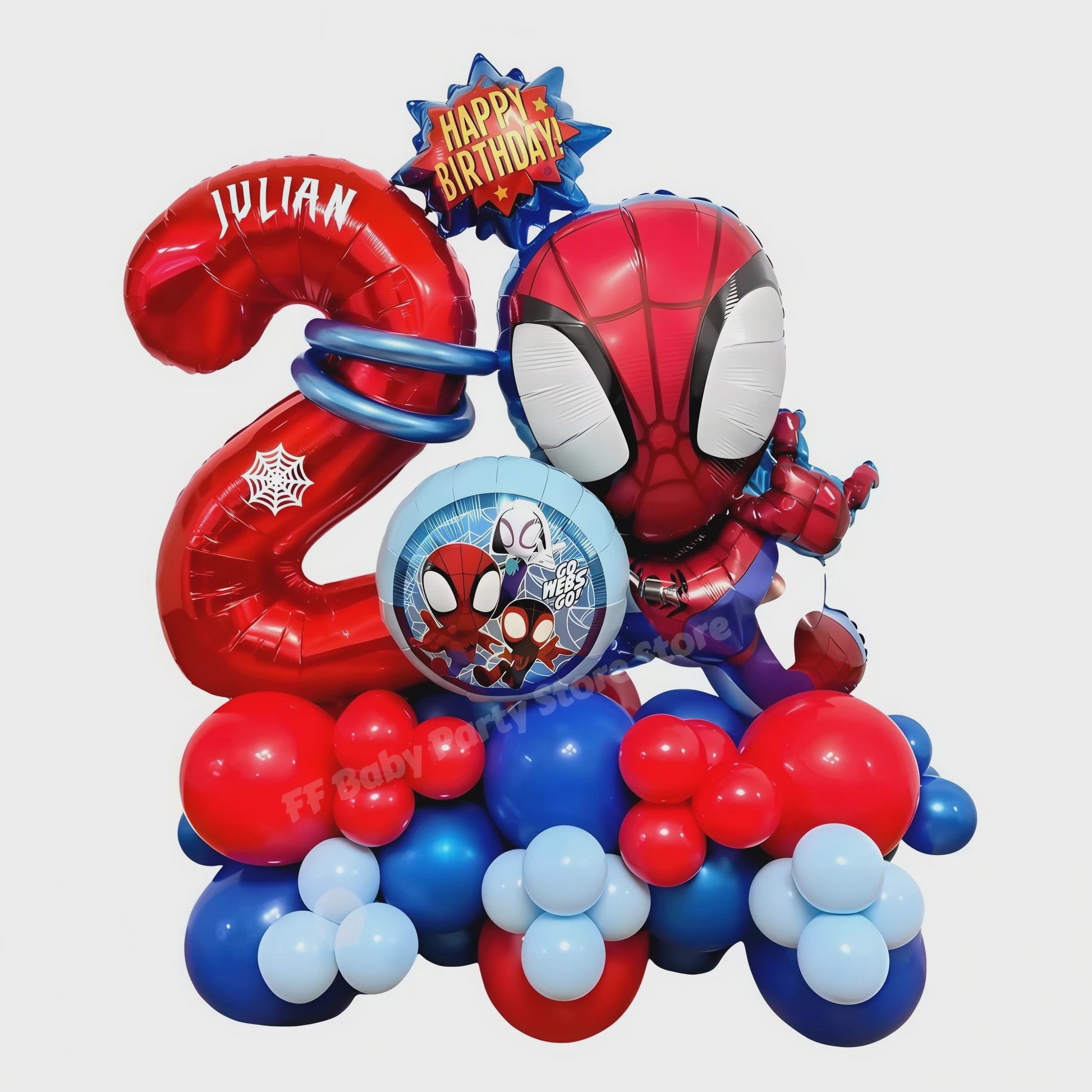 Superheld Folieballonnen Set: Spiderman, Batman, Iron Man & Captain America - Feestdecoratie