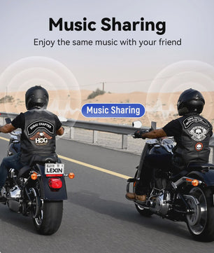 Lexin MeshCom Motorfiets Intercom - Mesh & Bluetooth Communicatie voor 24 Rijders