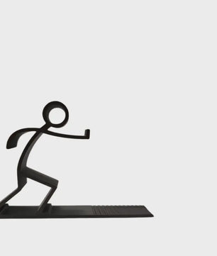 Creatieve Stickfigure Boekensteun - Minimalistische Boekenhouder voor Bureau & Cadeau