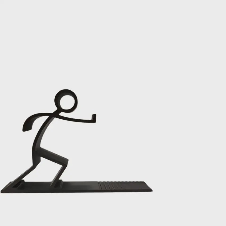 Creatieve Stickfigure Boekensteun - Minimalistische Boekenhouder voor Bureau & Cadeau