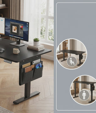 Elektrisch in hoogte verstelbaar bureau 140x60 cm - Songmics