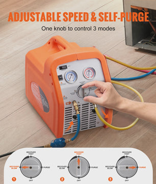 Professionele Koelmiddel Herstelmachine 3/4 PK - Draagbaar & Veilig