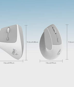 Ergonomische Verticale Draadloze Muis - Oplaadbaar, Bluetooth & 2.4G