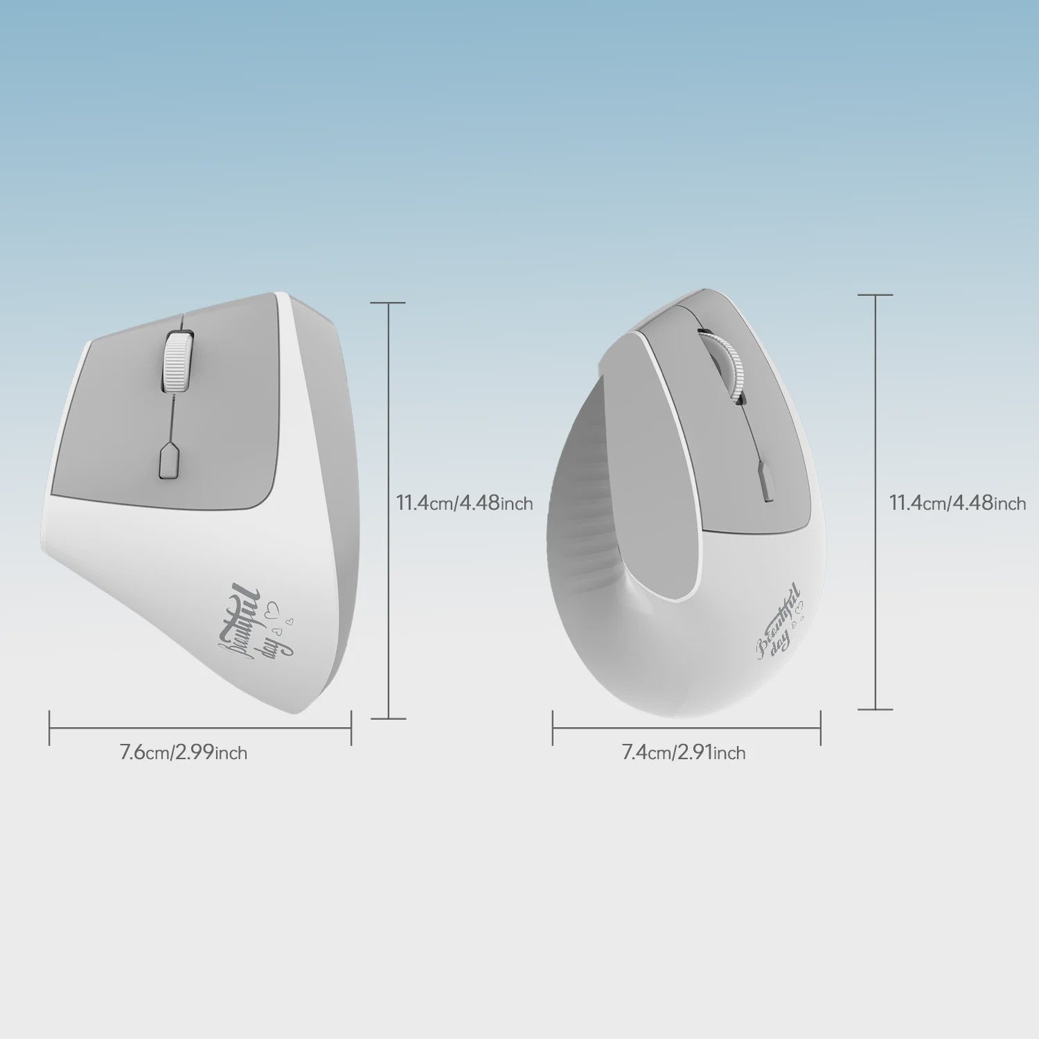 Ergonomische Verticale Draadloze Muis - Oplaadbaar, Bluetooth & 2.4G