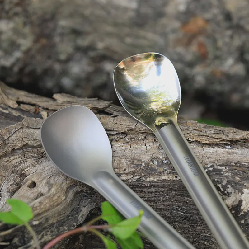 Tiartisan Titanium Spork: Ultralichte Lange Lepel & Vork voor Outdoor Avonturen