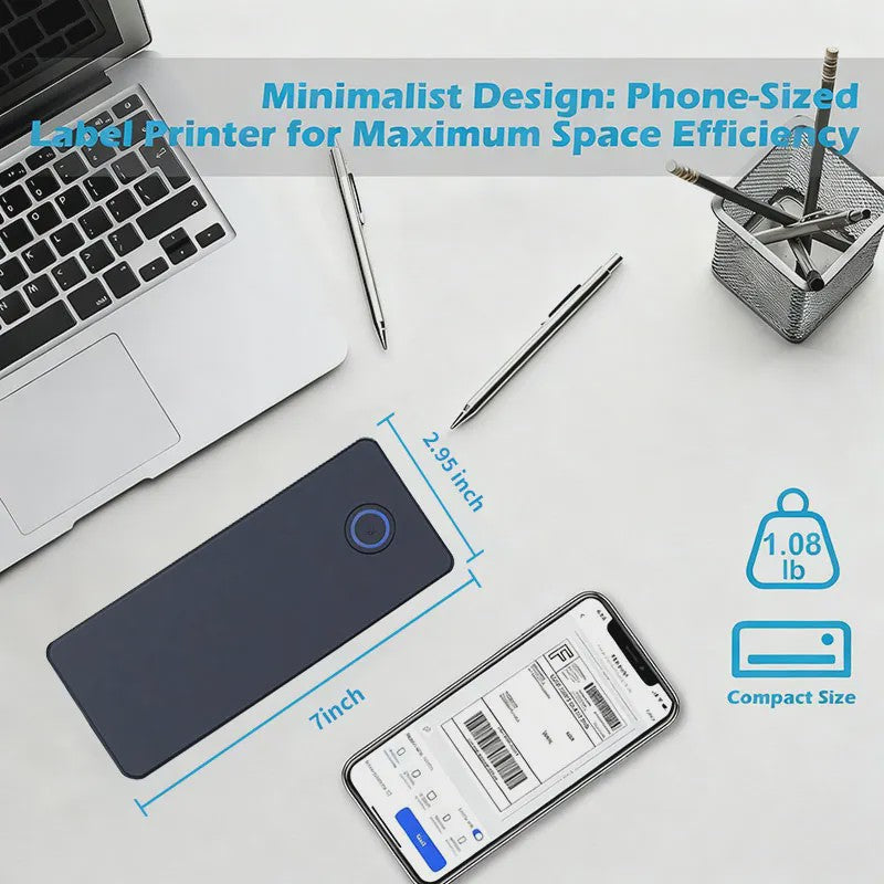 Draadloze Bluetooth Thermische Verzender Label Printer 4x6 inch - Print Labels Vanaf Android, iPhone, Mac & Windows