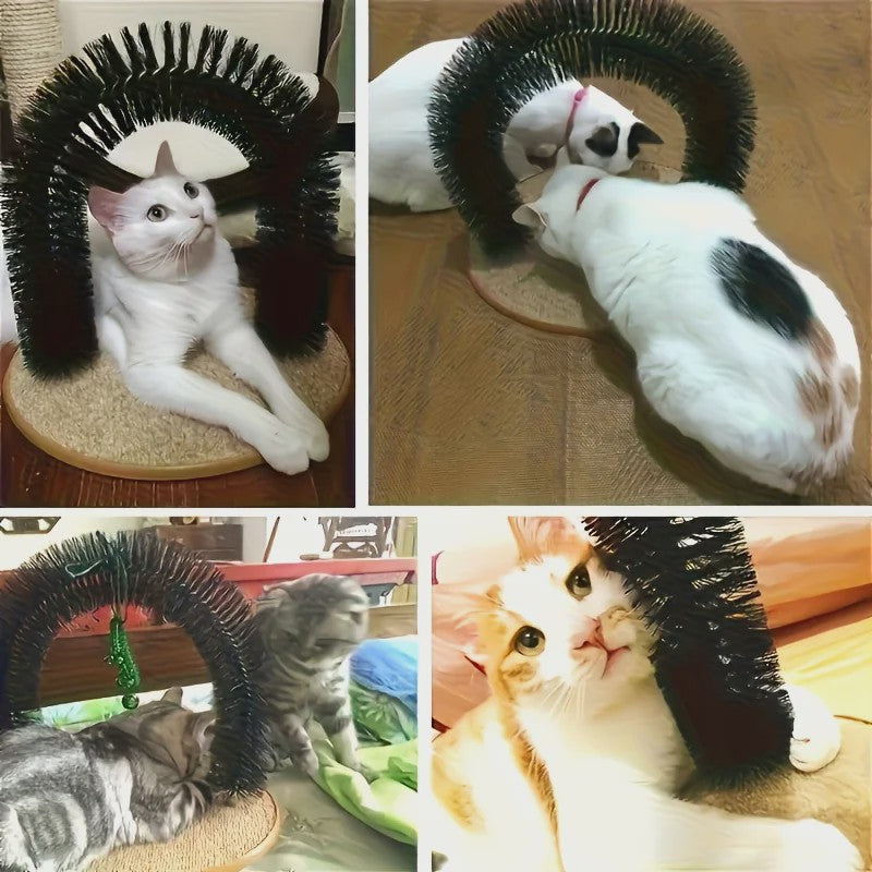 Zelfverzorgende Kattenborstel - Arched Groomer met Massager voor Vachtverzorging