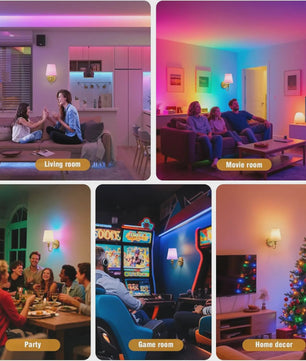 Draadloze Wandlamp Goud met Afstandsbediening & 15 Kleuren LED - Oplaadbaar, Dimbaar, Stoffen Kap