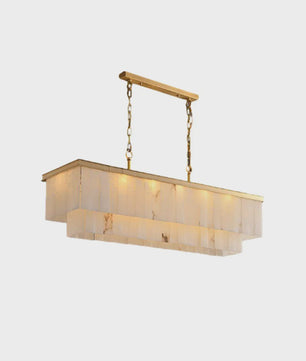 Luxe Marmer LED Kroonluchter Goud/Chroom - Dimbaar