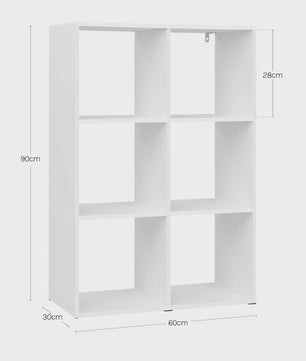 WOLTU Boekenkast met 6 Kubussen - Stijlvolle Opbergkast en Kamerverdeler