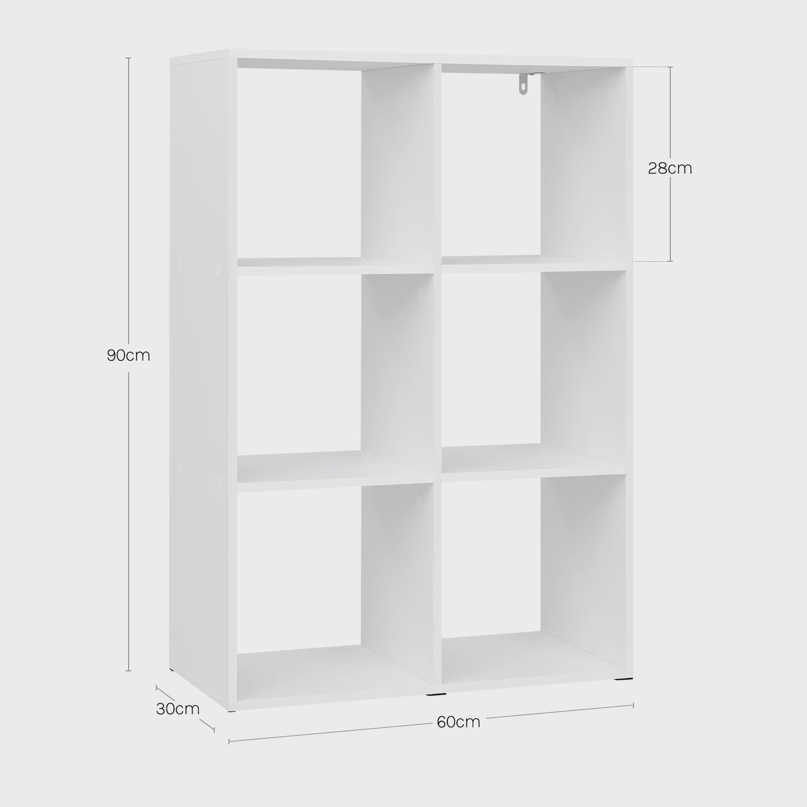 WOLTU Boekenkast met 6 Kubussen - Stijlvolle Opbergkast en Kamerverdeler